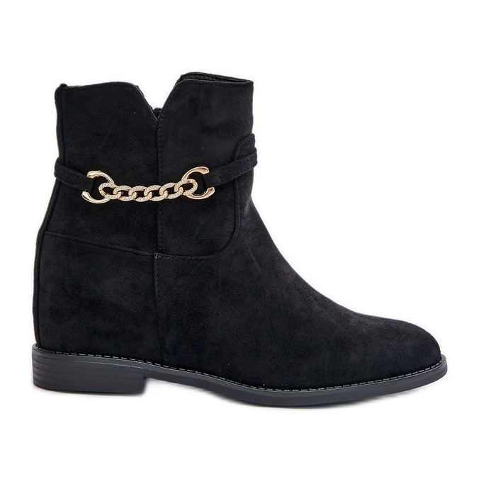 Ženske gležnjače sa skrivenom klinom od eko antilopa, crne ofcorne crno