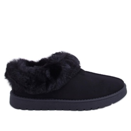 Kratke emus hlače obrubljene Fraley Black krznom crna