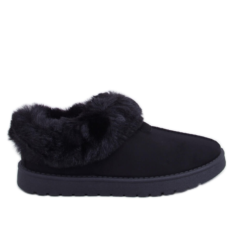 Kratke emus hlače obrubljene Fraley Black krznom crno