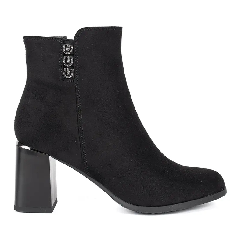 Crne čizme od brušene kože na stupu crno