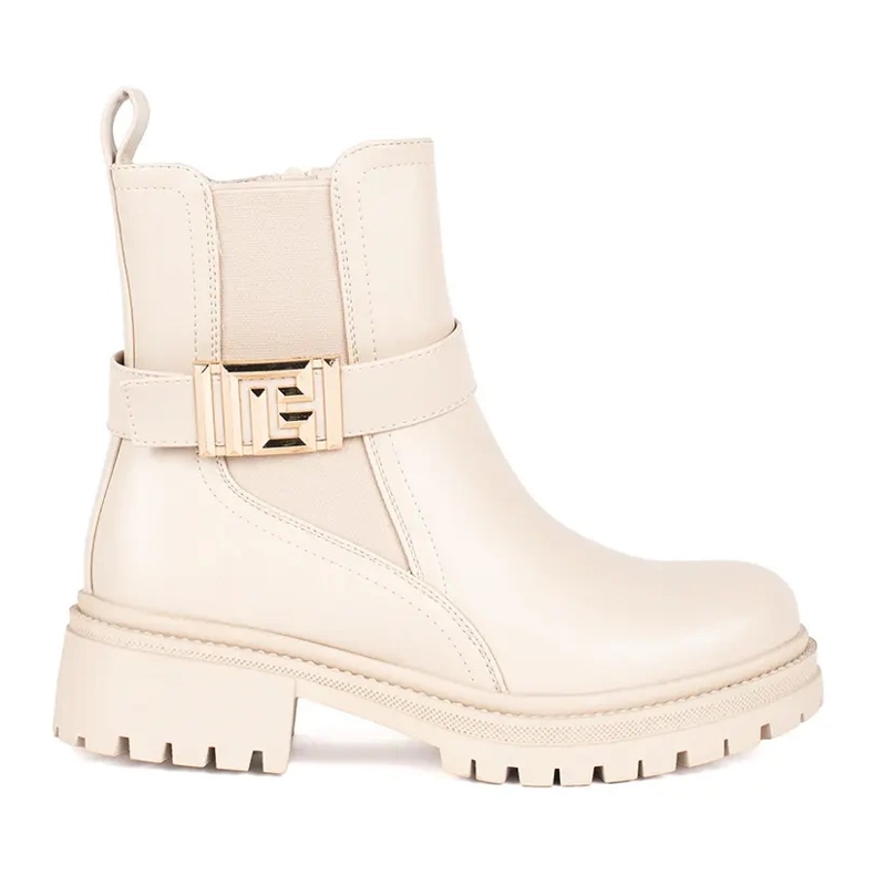 Seastar Krem klasične gležnjače s ukrasnim remenom bež