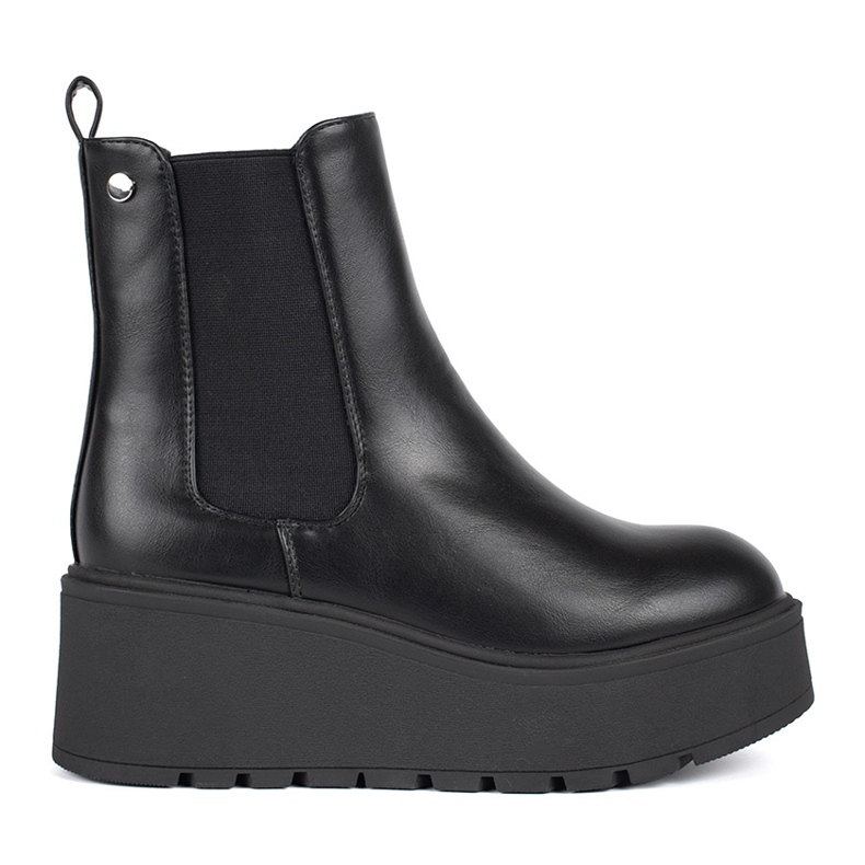 Seastar Crne ženske Chelsea čizme na wedge crno