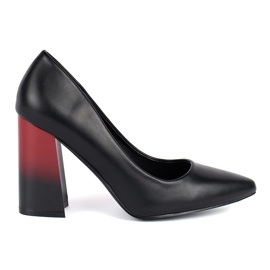 Ženske crne cipele na post crna