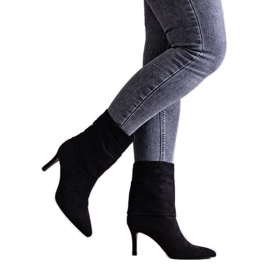 Crne Bileis gležnjače na visoku petu crna