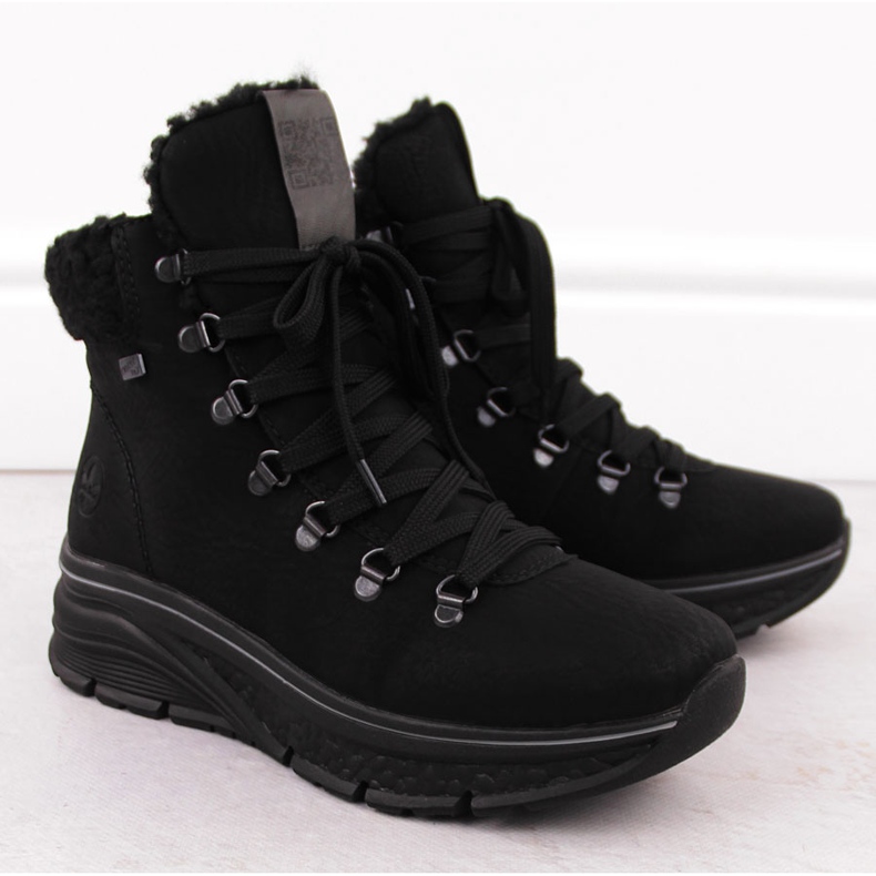 Vodootporne ženske čizme, crne Rieker 48034-00 crno