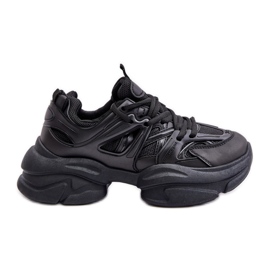 Ženske tenisice s debelim potplatom, crne Amoserna crna