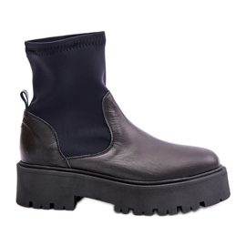 Zazoo 2947 Ženske natikače od prirodne kože, crne crna