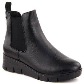 Ženske gležnjače s klinom, crne Potocki 12433 crna