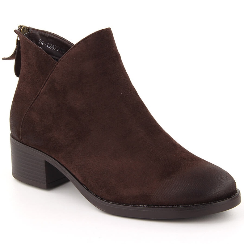 Ženske smeđe izolirane gležnjače Potocki 12472 smeđa