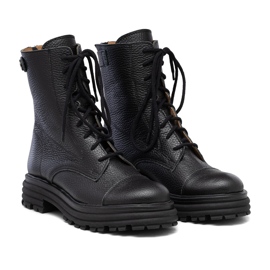 Ženske crne kožne torbe Butdam WOR1 crna