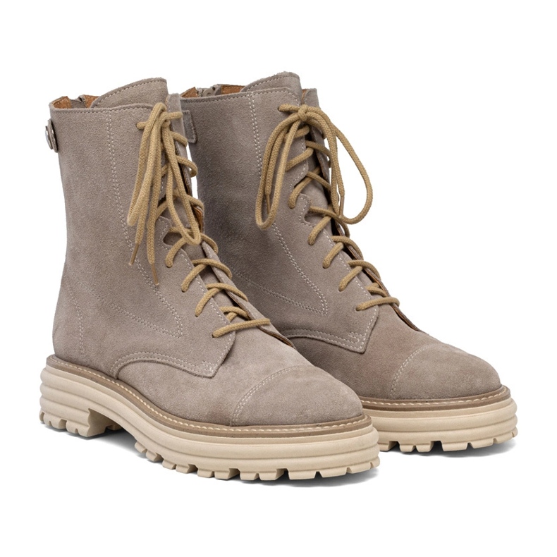 Ženska bež torba od brušene kože Butdam WOR1