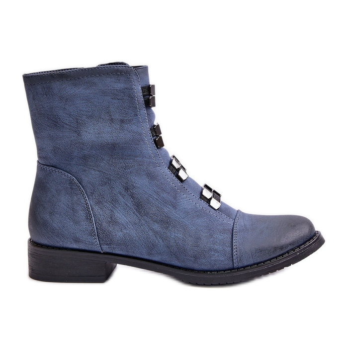 Jezzi Ženske izolirane čizme s patentnim zatvaračem Blue Evalith plava