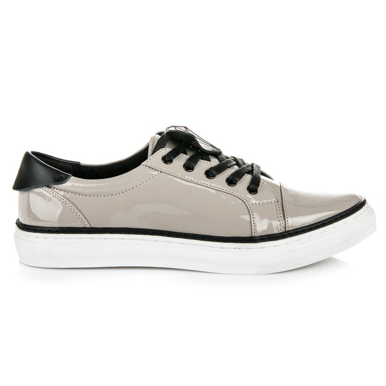 Betler Dijamant lakirane tenisice siva