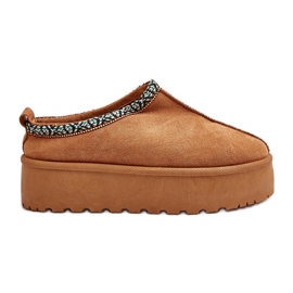 Ženske papuče s platformom s vezom Camel Neroma bež