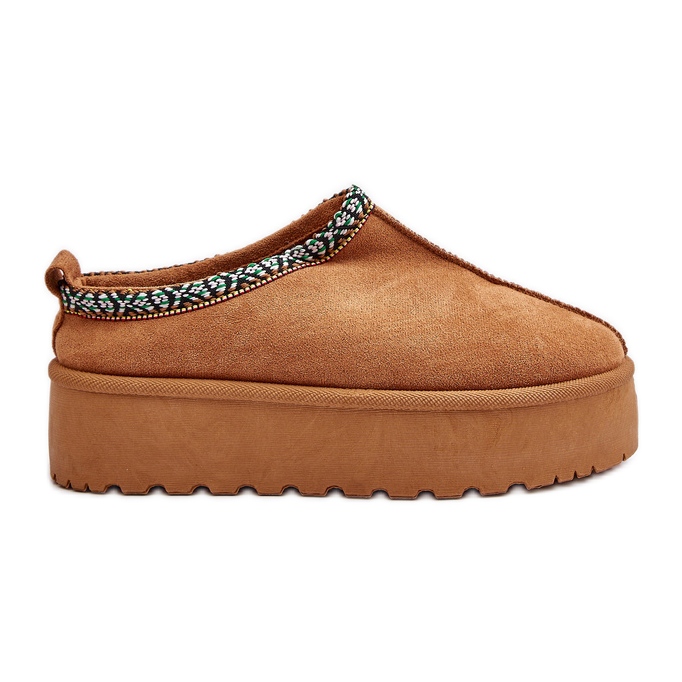 Ženske papuče s platformom s vezom Camel Neroma bež