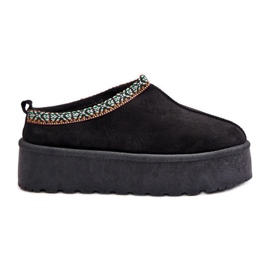 Ženske papuče s platformom i vezom, crne Neroma crna