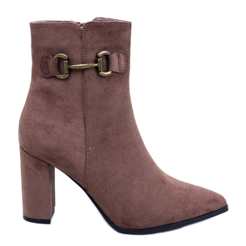 Mahoni kaki gležnjače od brušene kože smeđa