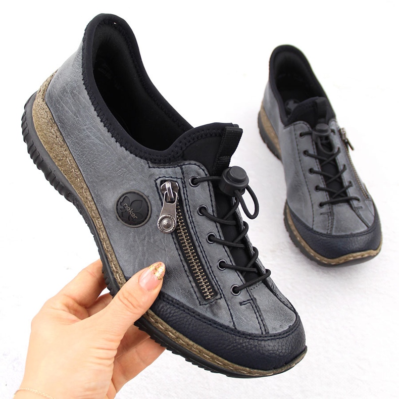 Ženske tamnoplave natikače Rieker N3267-14 plava