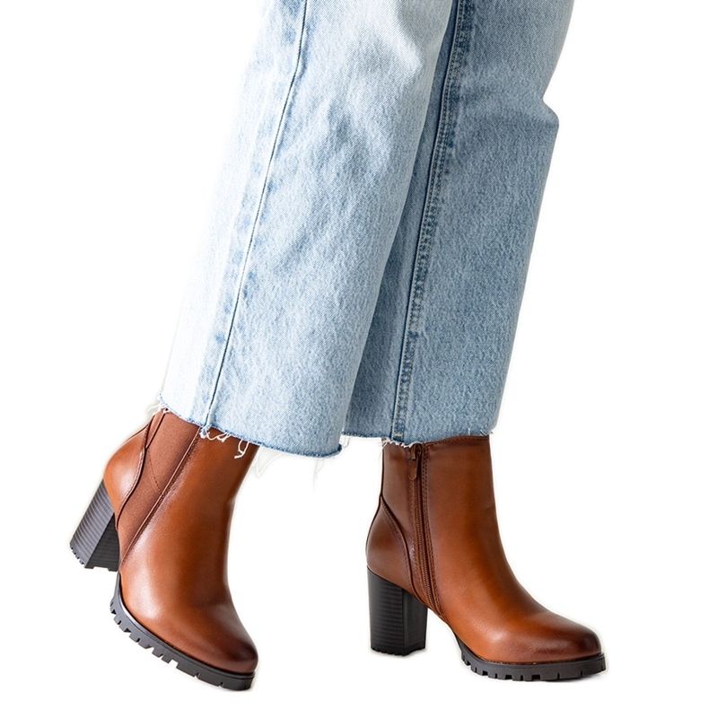 Smeđe gležnjače od Zinah eko kože smeđa