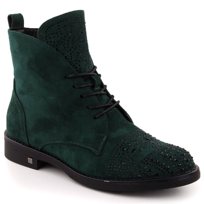 Ženske gležnjače s cirkonima zelene Potocki SZ12178 zelena