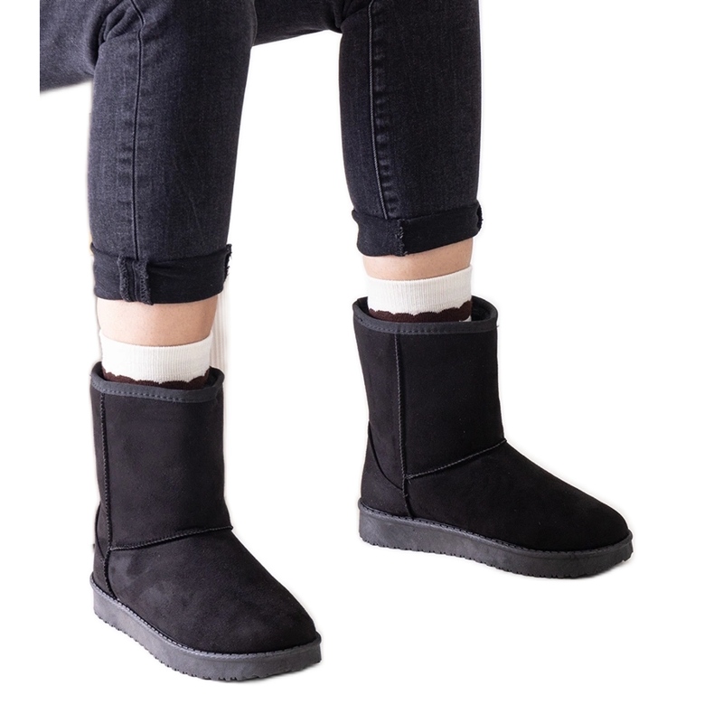 Crne izolirane klasične Libero čizme za snijeg crno