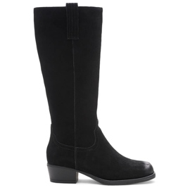 Kožne ženske crne kaubojske čizme Sergio Leone KZ268 crna