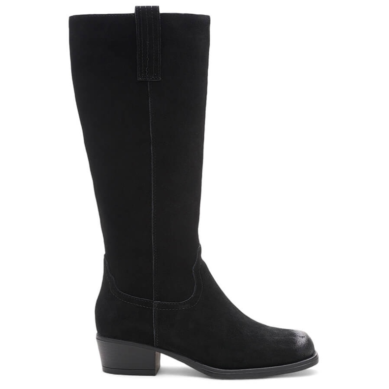 Kožne ženske crne kaubojske čizme Sergio Leone KZ268 crno