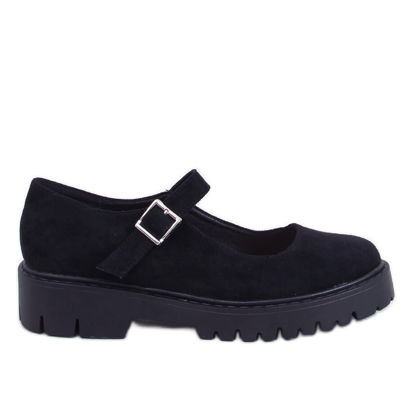 Holmess crne balerinke s platformom na remenčiće crno