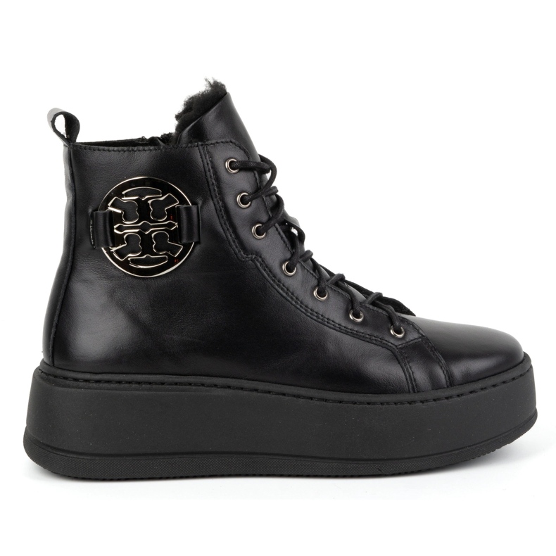 Olivier Ženske izolirane kožne zimske čizme 1174 crne crno