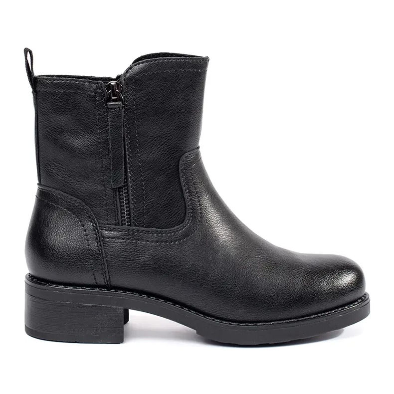 Crne kožne ženske gležnjače Sergio Leone crno