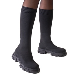 Crne Nazira čizme s platformom crna