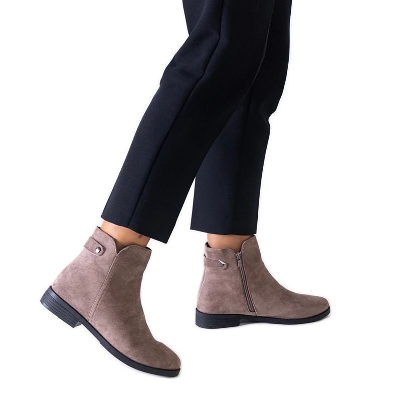 Smeđe klasične gležnjače od Pereia eko antilop kože smeđa