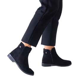 Crne klasične gležnjače od Pereia eko antilop kože crna