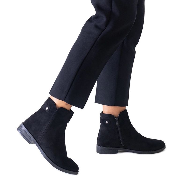 Crne klasične gležnjače od Pereia eko antilop kože crno