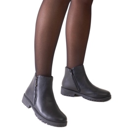 Branda crne gležnjače od eko kože crna