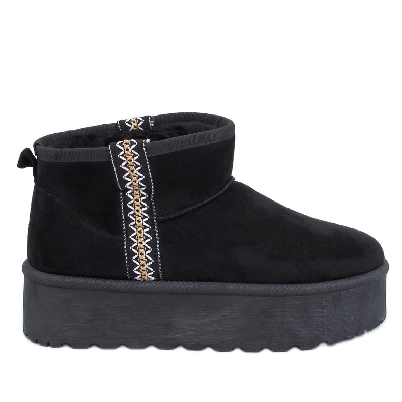 Weyan Crne kratke čizme za snijeg s platformom crno