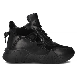 Filippo DBT6367/24 Bk kožne čizme s platformom, crne crna