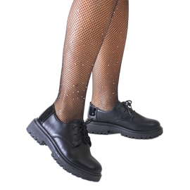 Crne ležerne cipele na vezanje od Kalila eko kože crna