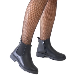 Crne klasične ležerne gležnjače od Salara eko kože crna