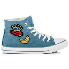 Visoke tenisice na uvezu plava