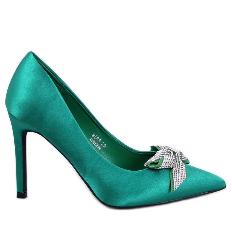 Trini Green satenske mašne pete zelena