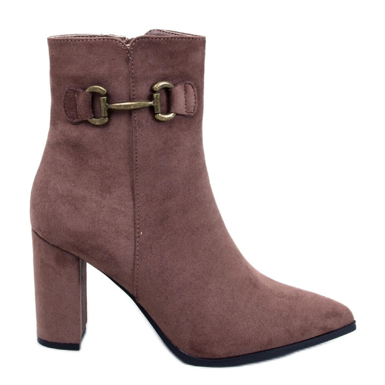 Gležnjače s visokom petom od kaki antilopa smeđa