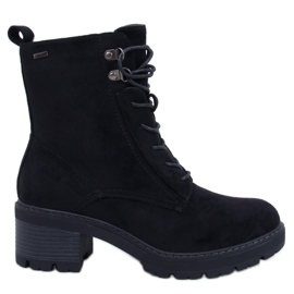 Udobne crne čizme na visoku petu crna