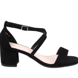 Crne sandale na nisku petu crna