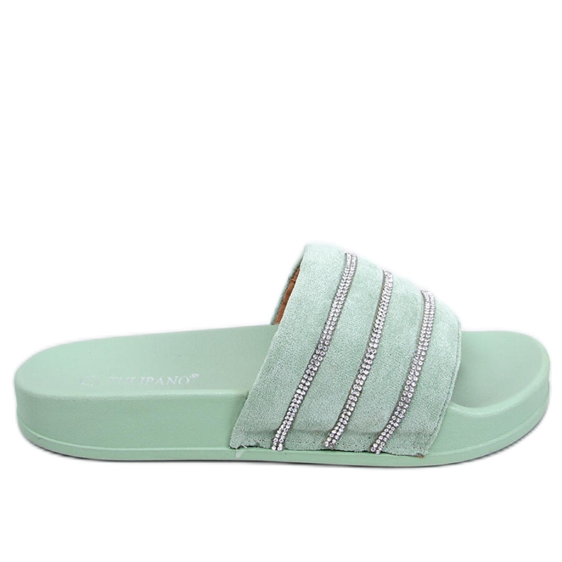 Zelene papuče od kubičnog cirkonija zelena