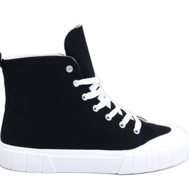 Platnene tenisice za gležanj Crne crna