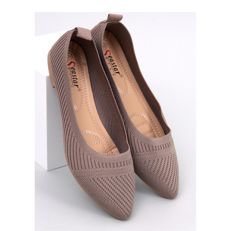 Kayla kaki pletene balerinke - Inello smeđa