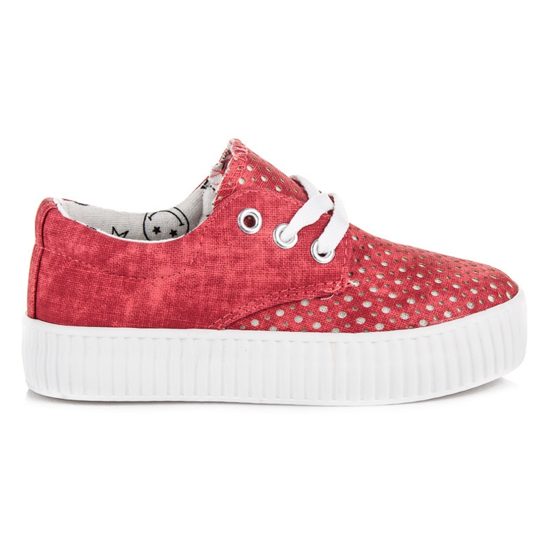 Kylie Vezane tenisice na platformi crvena