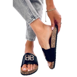 Klizači od pluta s cirkonima crne boje crna