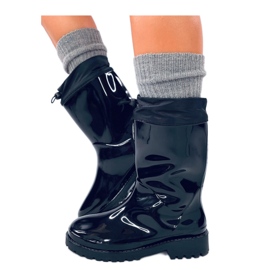 Oslikane galoše s crnom manšetom crna